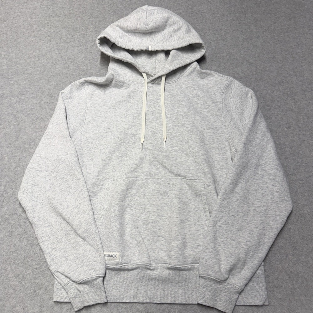 Rhoback Ready Hoodie Mens Small Gray Fleece Pullover Kangaroo Pocket Logo